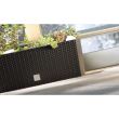 Jardiniera decorativa, sistem irigare, imitatie ratan, antracit, 30 L, 60x25x24 cm, Rato Case
