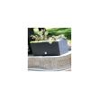 Jardiniera decorativa, sistem irigare, imitatie ratan, antracit, 30 L, 60x25x24 cm, Rato Case