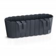 Jardiniera decorativa, suport plastic, antracit, 4.9 L, 38.3x21.2x13 cm, Boardee Hook