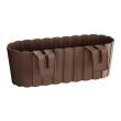 Jardiniera decorativa, suport plastic, maro, 4.9 L, 38.3x21.2x13 cm, Boardee Hook