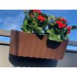 Jardiniera decorativa, suport plastic, maro, 4.9 L, 38.3x21.2x13 cm, Boardee Hook