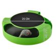 Jucarie pentru pisica, interactiva, tip farfurie, cu soricel, verde si negru, 25x6.5 cm