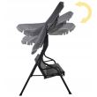 Balansoar gradina, gri, 170x110x153 cm, Delia