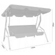 Balansoar gradina, gri, 170x110x153 cm, Delia