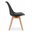 Scaun stil scandinav, Artool, Mark, PP, lemn, negru, 49x43x82 cm