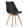 Scaun stil scandinav, Artool, Mark, PP, lemn, negru, 49x43x82 cm