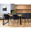 Scaun stil scandinav, Jumi, Veira, catifea, metal, negru, 52x57x85 cm
