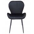 Scaun stil scandinav, Jumi, Veira, catifea, metal, negru, 52x57x85 cm