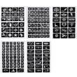 Set de tatuaje cu sclipici, 186 sabloane, 24 culori, Kruzzel