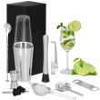 Kit pentru barmani, cocktail shaker, inox, set 11 piese, 400/700 ml, Springos