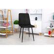 Scaun stil scandinav, Artool, Turin, catifea, metal, negru, 44.5x53x88.5 cm