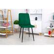 Set 4 scaune stil scandinav, Artool, Turin, catifea, metal, verde si negru, 44.5x53x88.5 cm