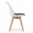 Scaun stil scandinav, Artool, Mark, PP, lemn, alb, perna neagra, 49x43x82 cm