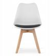Scaun stil scandinav, Artool, Mark, PP, lemn, alb, perna neagra, 49x43x82 cm