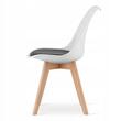 Scaun stil scandinav, Artool, Mark, PP, lemn, alb, perna neagra, 49x43x82 cm