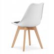 Scaun stil scandinav, Artool, Mark, PP, lemn, alb, perna neagra, 49x43x82 cm