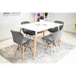 Scaun stil scandinav, Artool, Lago Velvet, catifea, lemn, gri, 48x43x74 cm
