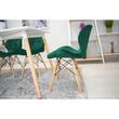 Scaun stil scandinav, Artool, Lago, catifea, lemn, verde, 48x43x74 cm