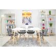 Scaun stil scandinav, Artool, Lago Velvet, catifea, lemn, gri, 48x43x74 cm