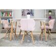 Scaun stil scandinav, Artool, Lago, catifea, lemn, roz, 48x43x74 cm