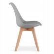 Scaun stil scandinav, Artool, Mark, PP, lemn, gri, 49x42x82 cm