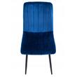 Scaun stil scandinav, Artool, Lava, catifea, metal, bleumarin si negru, 43x51x90 cm