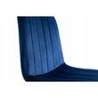 Scaun stil scandinav, Artool, Lava, catifea, metal, bleumarin si negru, 43x51x90 cm