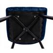 Scaun stil scandinav, Artool, Lava, catifea, metal, bleumarin si negru, 43x51x90 cm