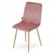 Scaun stil scandinav, Artool, Lava, catifea, lemn, roz, 43x51x90 cm