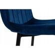 Scaun stil scandinav, Artool, Lava, catifea, metal, bleumarin si negru, 43x51x90 cm