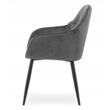 Set 2 scaune stil scandinav, Artool, Forio, catifea, metal, gri si negru, 61x55.5x81 cm