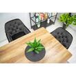 Scaun stil scandinav, Artool, Forio, catifea, metal, gri si negru, 61x55.5x81 cm