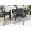 Scaun stil scandinav, Artool, Forio, catifea, metal, gri si negru, 61x55.5x81 cm