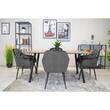 Scaun stil scandinav, Artool, Forio, catifea, metal, gri si negru, 61x55.5x81 cm