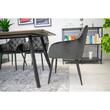Scaun stil scandinav, Artool, Forio, catifea, metal, gri si negru, 61x55.5x81 cm