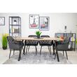 Scaun stil scandinav, Artool, Forio, catifea, metal, gri si negru, 61x55.5x81 cm