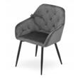 Scaun stil scandinav, Artool, Forio, catifea, metal, gri si negru, 61x55.5x81 cm