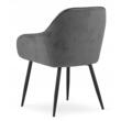 Set 2 scaune stil scandinav, Artool, Forio, catifea, metal, gri si negru, 61x55.5x81 cm