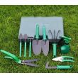 Unelte gradinarit, cu geanta transport, verde, set 10 piese, GardenLine