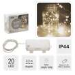 Instalatie luminoasa de Craciun, exterior/interior, 20 LED, alb cald, IP44, 2xAA, 2.3 m, Chomik