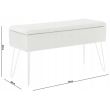 Lada depozitare 2 in 1, cu taburet, metal, velur, roz, 75x30x40 cm, Chomik