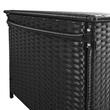 Lada depozitare de gradina, ratan sintetic, negru, max 30 kg, 121x57x67 cm