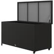 Lada depozitare de gradina, ratan sintetic, negru, max 30 kg, 121x57x67 cm
