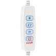Lampa de birou cu clips, brat flexibil, 3 culori lumina, 10 niveluri, USB, alb, 45 cm, Izoxis