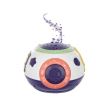 Lampa de noptiera cu proiector, muzicala, 4 moduri, 3xAA, mov si alb, 18x14 cm