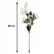 Lampa solara pentru gradina, Gardlov, trandafir cu 3 flori, 3 LED, 5 culori, 80 cm