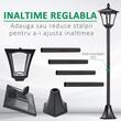 Lampa solara tip felinar pentru gradina, 1 LED, 18x18x160 cm