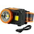 Lanterna cap cu acumulator, LED CREE XPG 5 W + LED COB 3 W, 400 lm + 120 lm, ZOOM, Richmann Exclusive