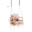 Leagan pentru copii, 3 in 1, lemn, roz, max 30 kg, 34x34x26 cm, Kruzzel 