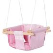 Leagan pentru copii, textil/lemn, roz, 40x40x180 cm